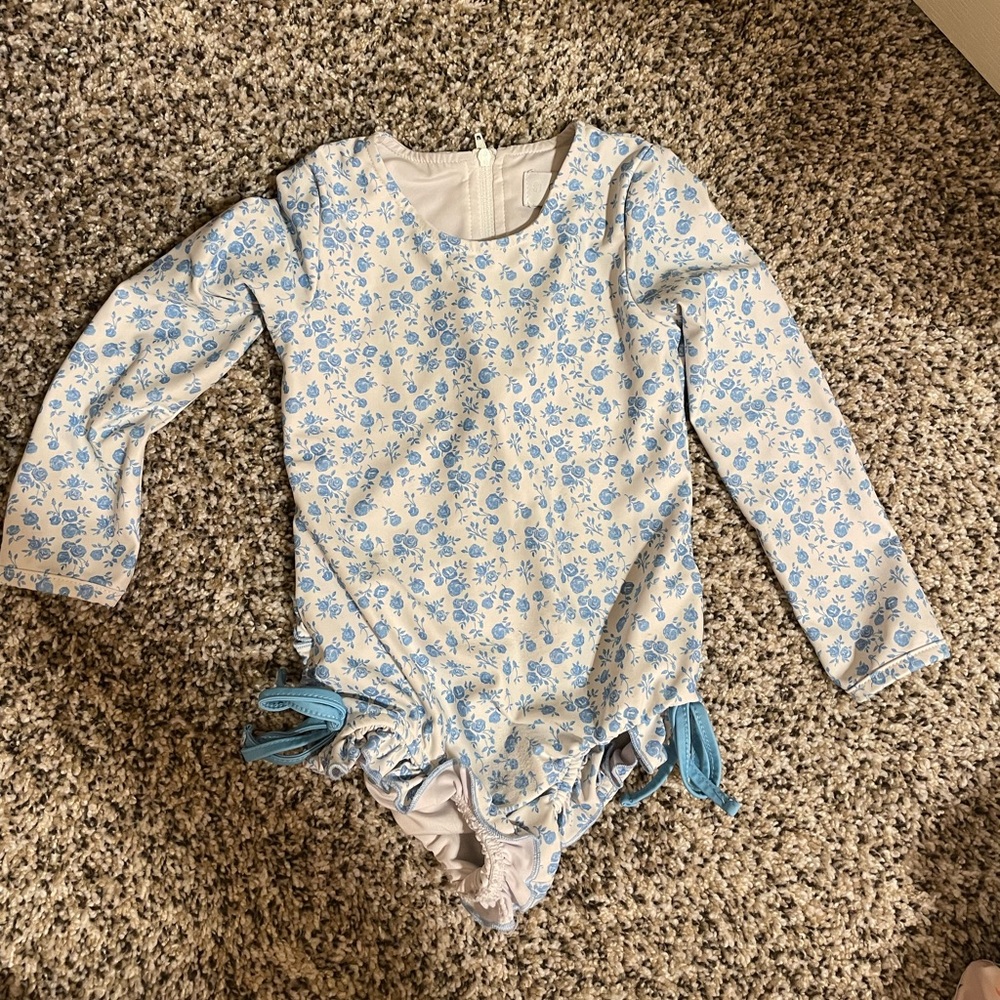 Sweet Honey Carolina Blue Rose rash guard swim